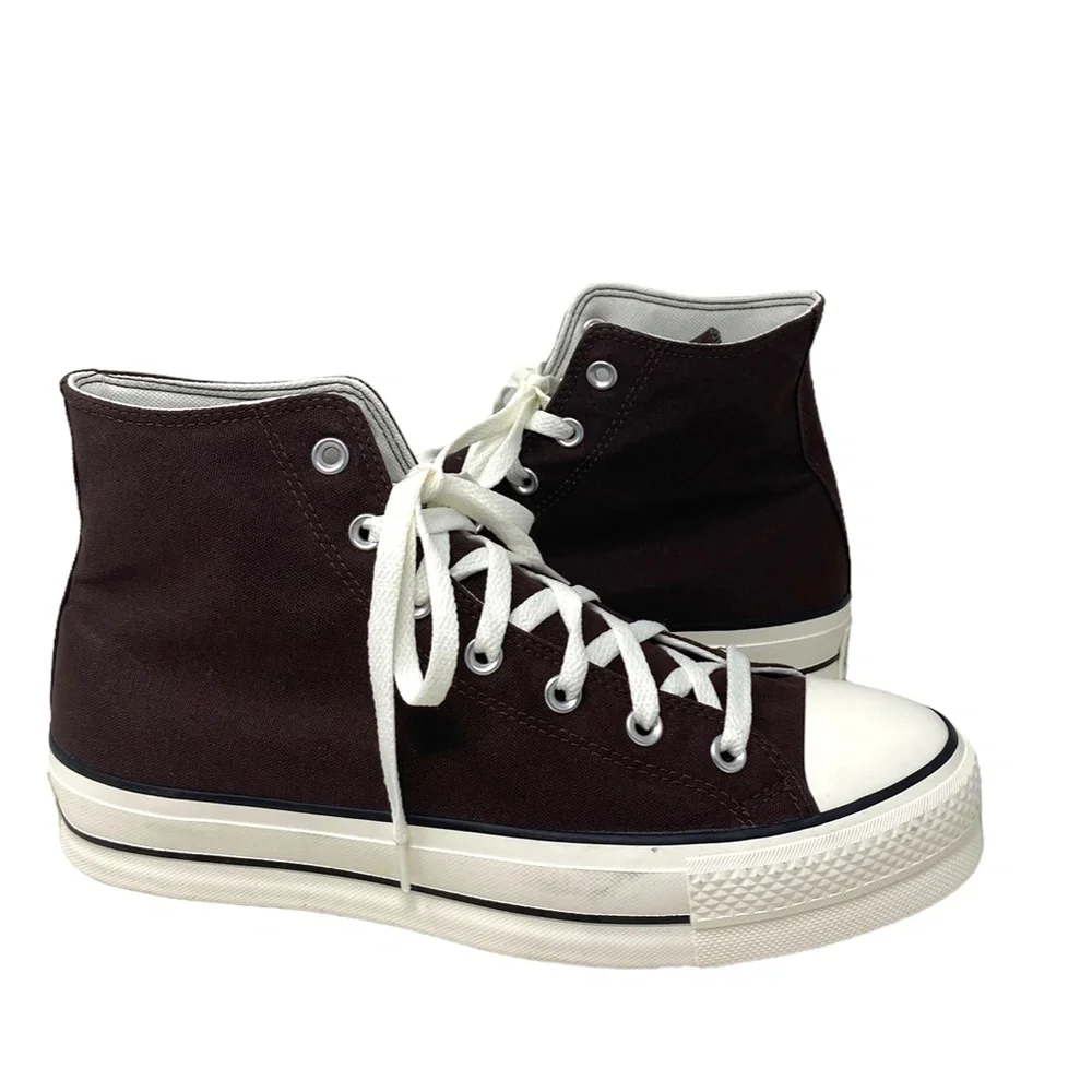 Converse Ctas Lift Platform Casual Brown Canvas Shoes Hi Men Custom 171209C-WWBW - Picture 5 of 11